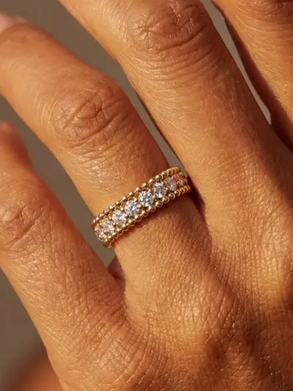 NEW 18k Yellow Gold Diamond Eternity Ring Band_2